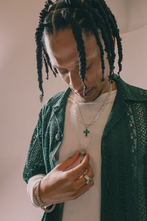 Cross Chain (Silver 925/Emerald)