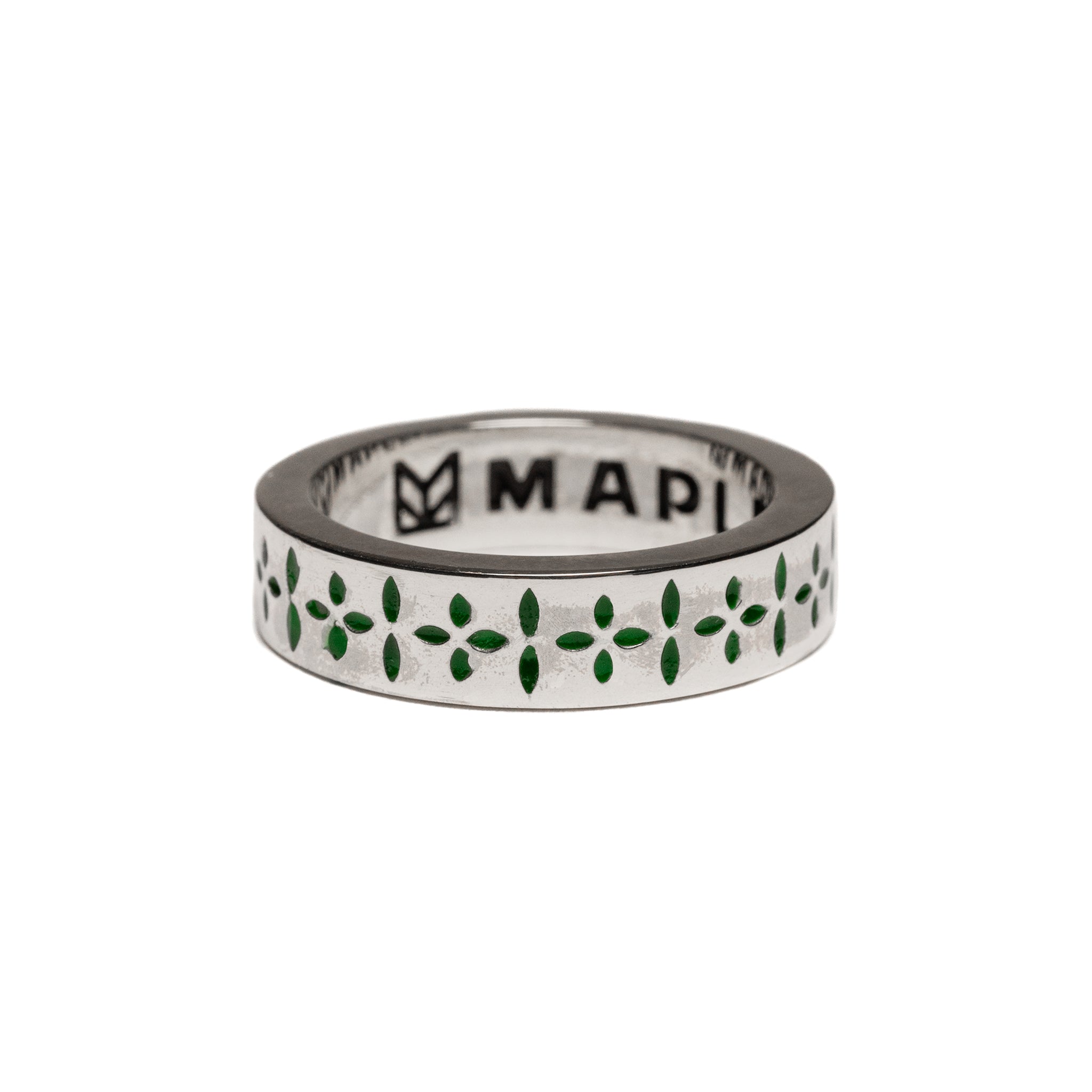 Bandana Ring (Silver 925/Green Enamel) – MAPLE