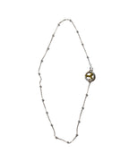 MAPLE Bead Link Chain Silver 925/14K Gold front view