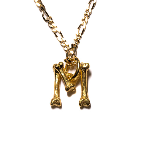 MAPLE Bone Chain 14K Gold pendant closeup