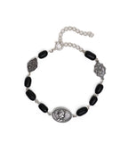 Camino Bracelet (Silver 925/Black Glass)