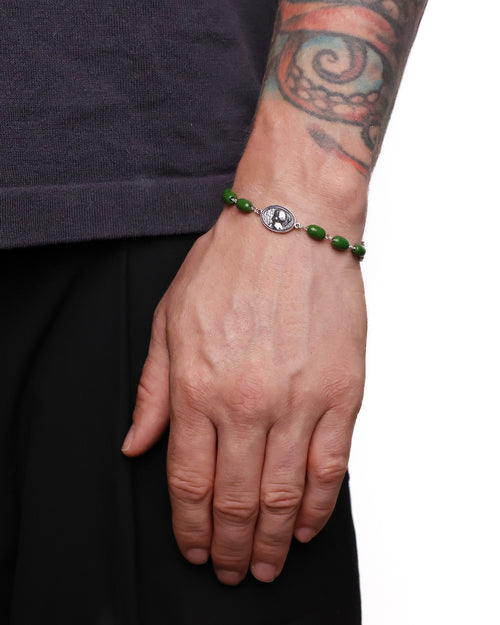 Camino Bracelet (Silver 925/Green Glass)