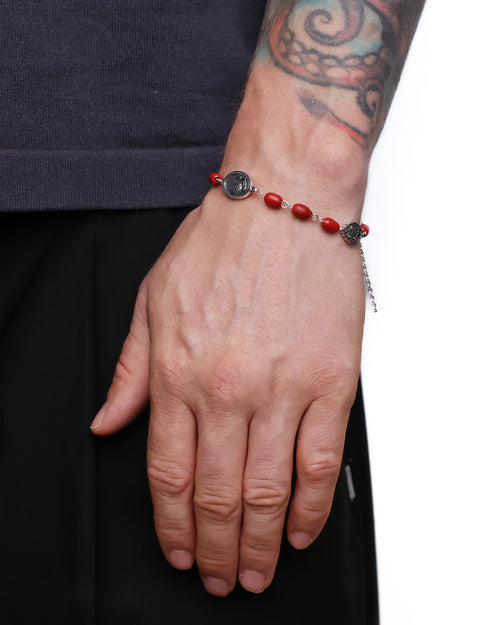 Camino Bracelet (Silver 925/Red Glass)