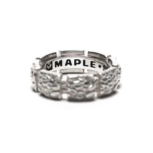 MAPLE Chalice Ring Silver 925 back inside hallmarking view