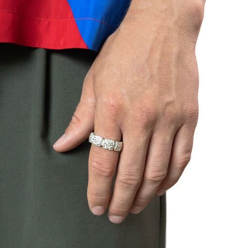 MAPLE Chalice Ring Silver 925 on finger view