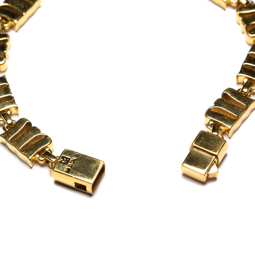 MAPLE Charm Bracelet 14K Gold clasp and bracelet closeup