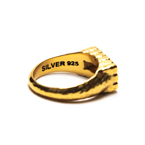 MAPLE Cookie Signet Ring 14K Gold back inside view