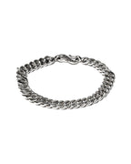 MAPLE Cuban Link Bracelet Silver 925 front view