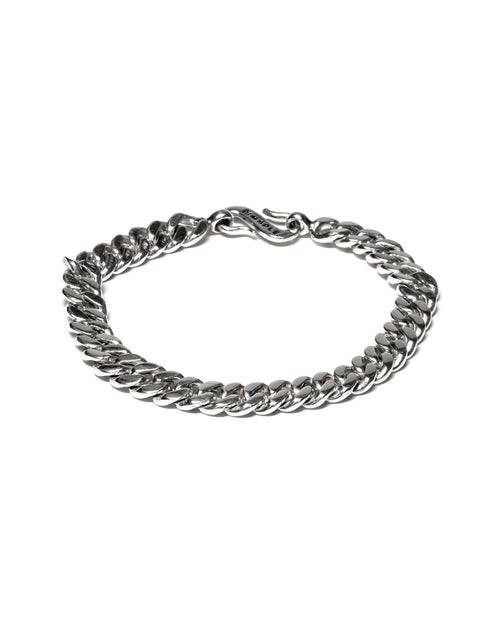 MAPLE Cuban Link Bracelet Silver 925 front view