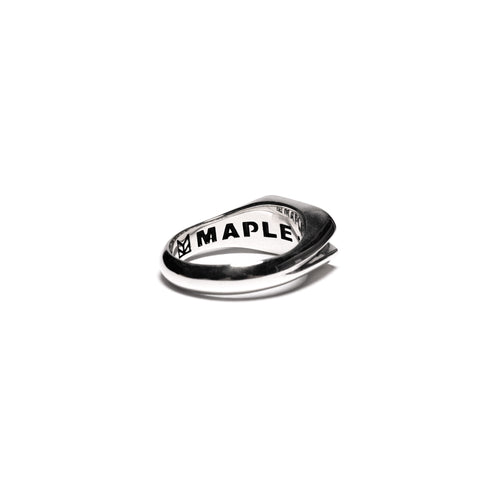 MAPLE Danny Signet Ring Silver 925 Abalone Shell back inside hallmarking view
