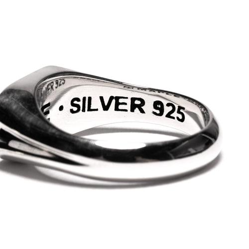 MAPLE Danny Signet Ring Silver 925 Abalone Shell back inside view