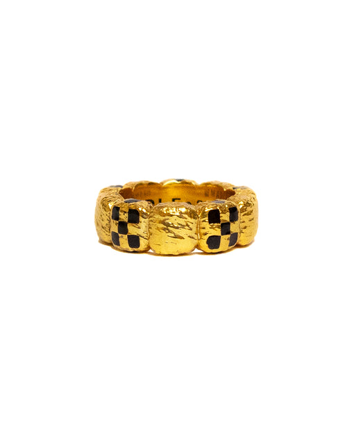Davie Ring 14K/Black Resin