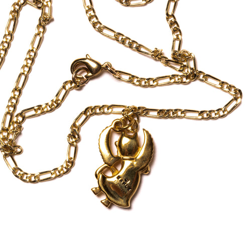 MAPLE Diablo Chain 14K Gold/Topaz Stone pendant closeup back