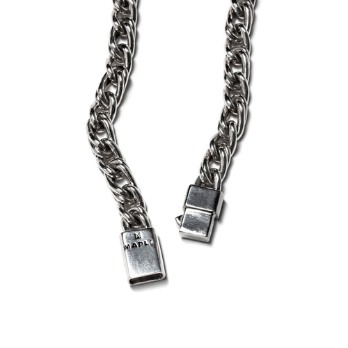 MAPLE Double Link Bracelet Silver 925 clasp and bracelet closeup