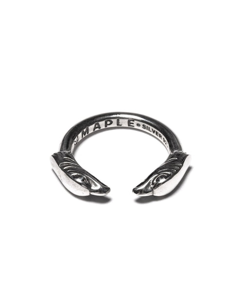MAPLE Eagle Head Ring Silver 925 front view