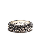 MAPLE Floral Band Ring Silver 925 front view