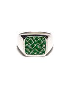 Floral Signet (Silver/Enamel)
