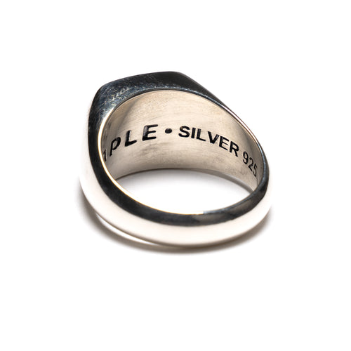 MAPLE Floral Signet Silver 925/Green Enamel back inside view