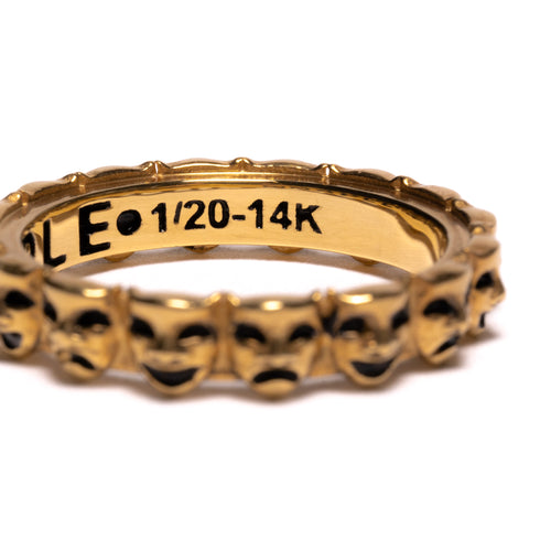 MAPLE Laugh Now Cry Later Ring 14K Gold back inside view