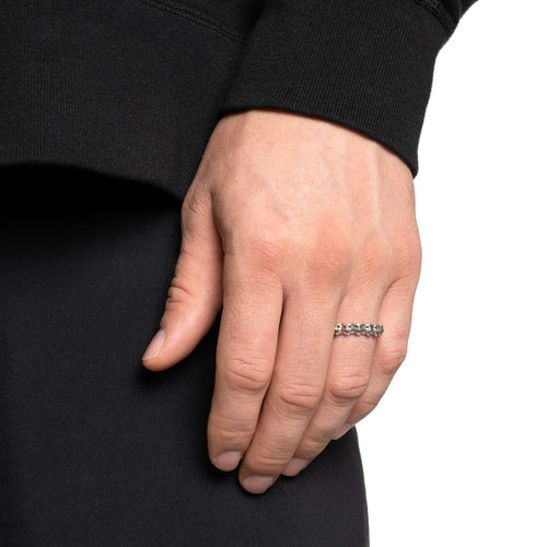 MAPLE Laugh Now Cry Later Ring Silver 925 on finger view