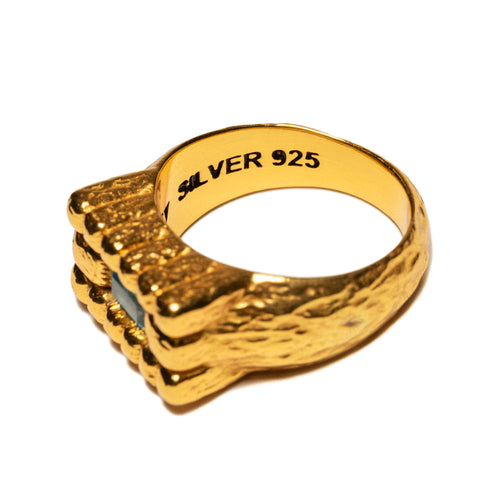 Lil Pool Signet (14K Gold/Aquamarine)