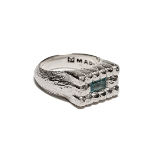 Lil Pool Signet (Silver/Aquamarine)