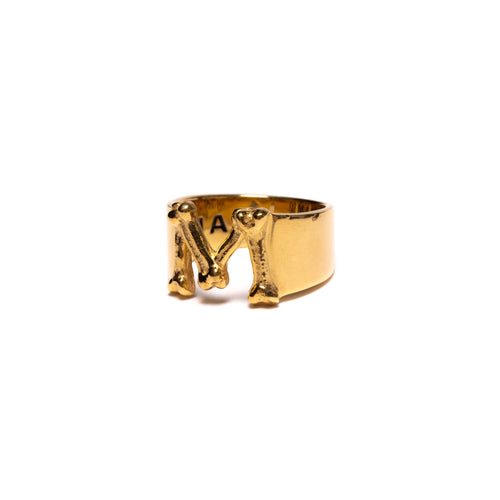 MAPLE M Bone Ring 14K Gold side view
