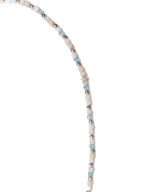 MAPLE Madina Beaded Necklace (Silver 925/Off White)