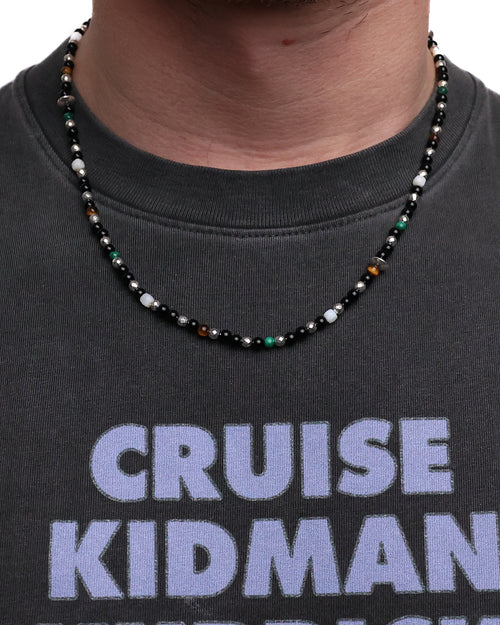 MAPLE Madina Beaded Necklace (Silver 925/Black)