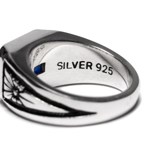MAPLE Midnight Ring Slim Silver 925/Blue Sapphire back inside view