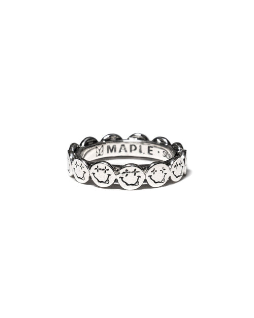 MAPLE Nevermind Ring Smiley Face SIlver 925 front view