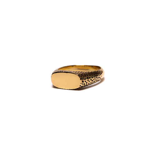 MAPLE Nugget Ring Slim 14K Gold side view