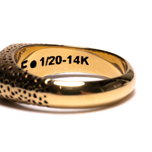 MAPLE Nugget Ring Slim 14K Gold back inside view