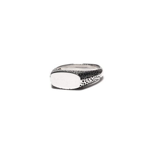 MAPLE Nugget Ring Slim Silver 925 side view