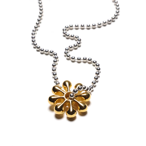 MAPLE Orbit Pendant 14K Gold and 2.5mm Ball Chain Silver 925 pendants