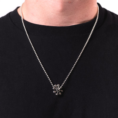 MAPLE Orbit Pendant and 2.5mm Ball Chain Silver 925 on model