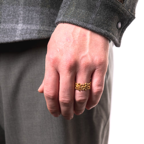 MAPLE Orbit Ring 14K Gold on finger view