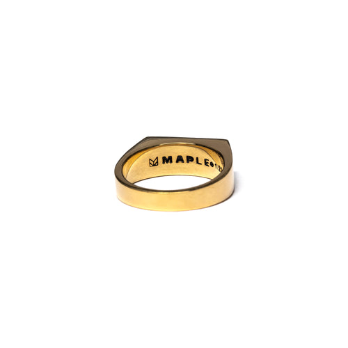 MAPLE Prism Ring 14K Gold/Multi Coloured Resin back inside view