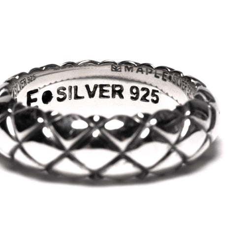 Quilted Band Ring (Silver)