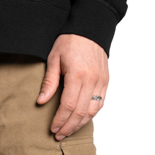 Quilted Band Ring (Silver)