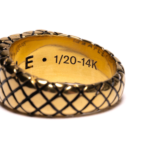 Quilted Signet (14K Gold)