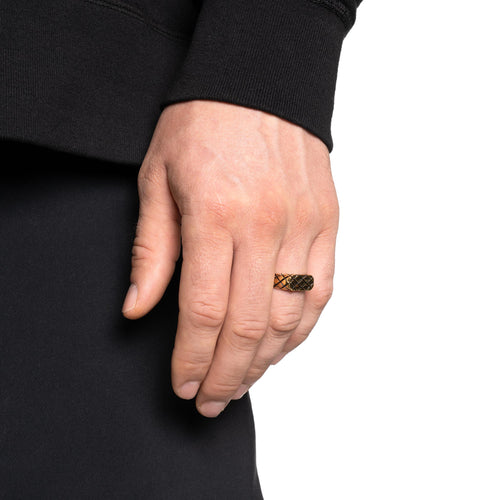 Quilted Signet Slim (14K Gold)