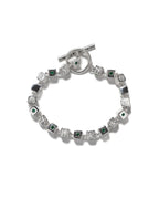 MAPLE Romi's Bracelet Silver 925 Green Emerald Gemstones front view