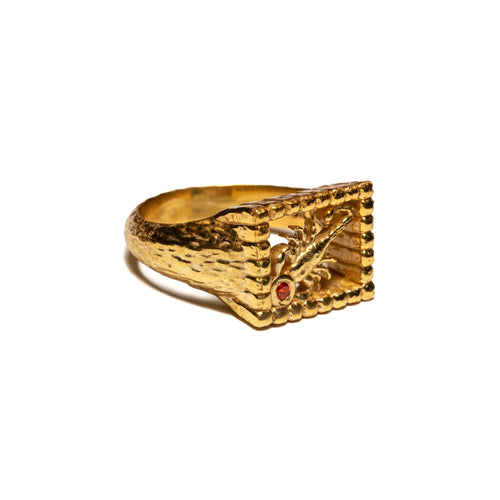 Scorpio Signet (14K Gold/Zircon)