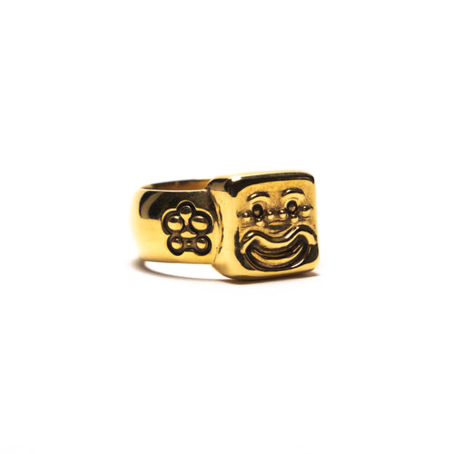 MAPLE Smiley Signet 14K Gold side view