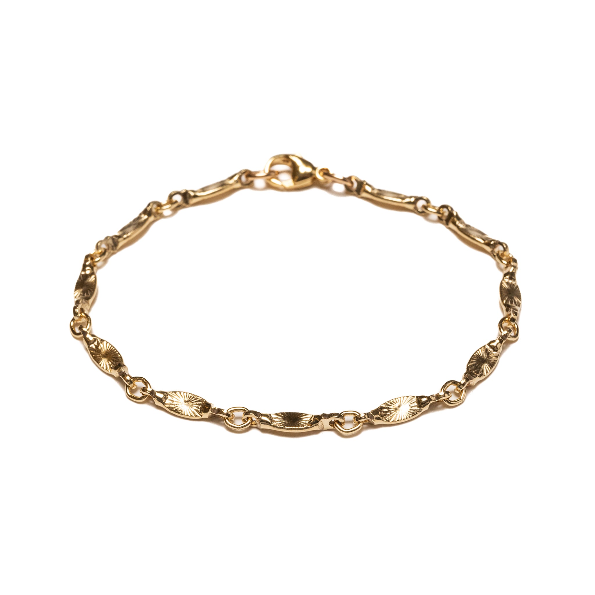 Sunburst Chain Bracelet (14K) 19 cm