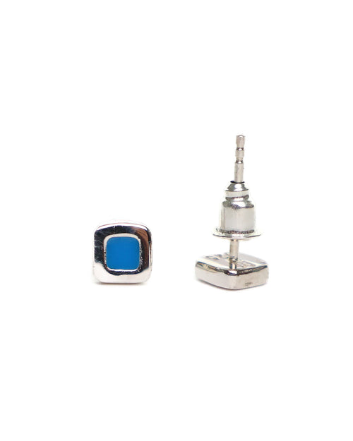 Sylvester Stud Earrings (Silver 925/Turquoise Resin)