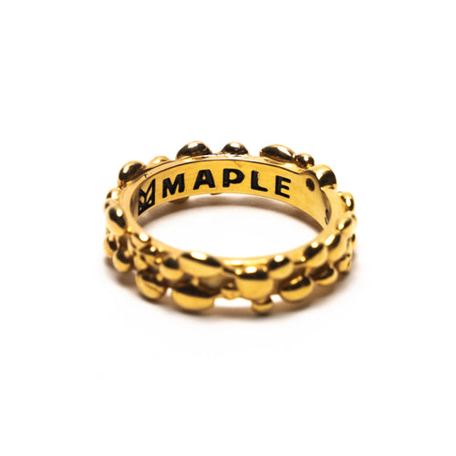 MAPLE Tropique Ring 14K Gold Turquoise Stone back inside view
