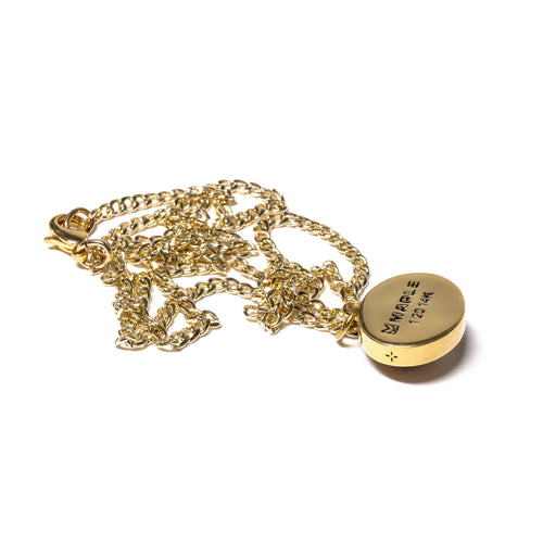 MAPLE Tubby Chain 14K Gold/Red Garnet pendant closeup back