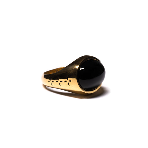 Tubby Ring (14K Gold/Onyx)
